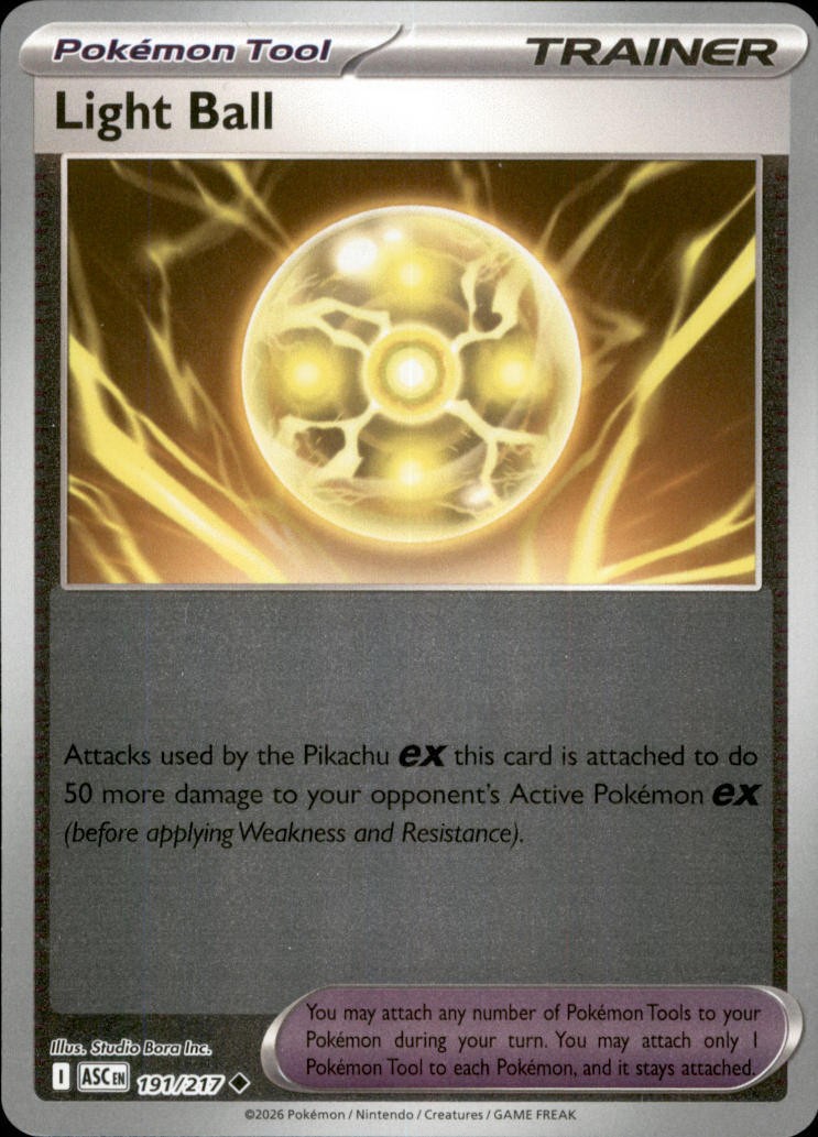 Light Ball 191/217 ME: Ascended Heroes Reverse Holo Pokemon-EN NM