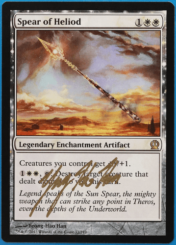 Speer von Heliod Theros NM White Rare SIGNIERTE MAGIC MTG KARTE (ID# 504885) ABUGames