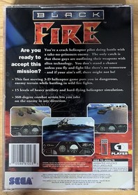 Black Fire Sega Saturn w/ Back Artwork
