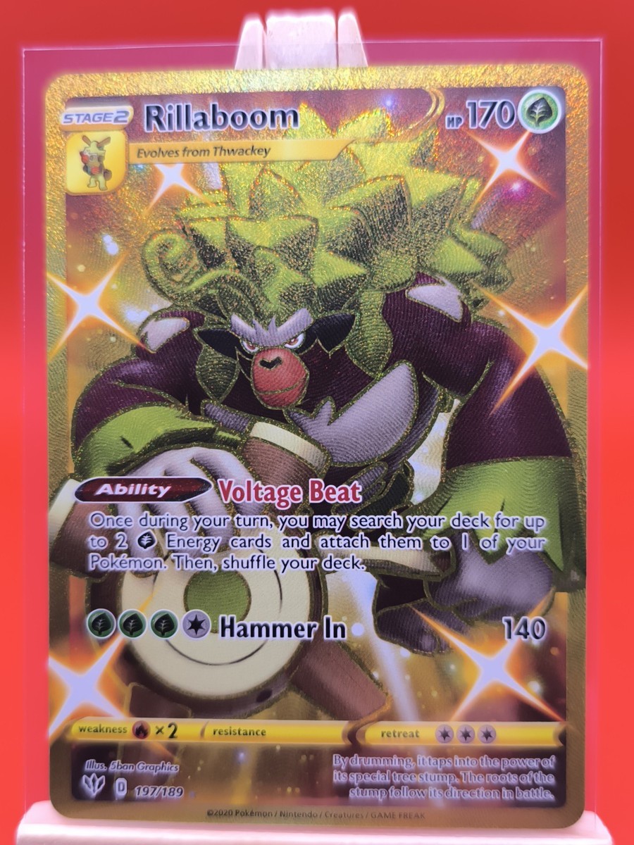 Rillaboom 197/189 Darkness Ablaze Full Art Gold Secret Rare Pokemon Card New | eBay Rillaboom 197/189 Darkness Ablaze Full Art Gold Secret Rare Pokemon Card New | eBay