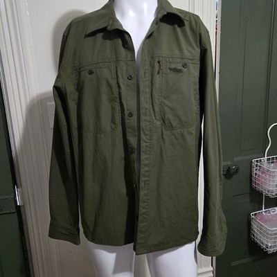 Sitka Gear Harvester Shirt Mens Large Green Long Sleeve Button Up 80010 Hunting