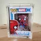 ⭐️MARVEL FUNKO w/Custom Case: Tobey Maguire signed Spider-Man #03 Blue Box  PSA