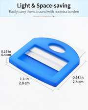 48 Pcs Key Covers Caps 1 Inch Key Covers Protectors with Blank Paper Labels and