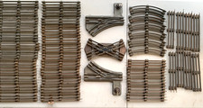 American Flyer O gauge Track Lot of 37Straights, 6 Curves , 2 Switches, Crossing