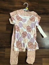 Carter  s Girls Pajama Set 3T Easter Bunny Egg Print Short Sleeve Leggings NWT