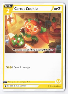 Carrot Cookie BS2-009 - Brave Beginning Cookie Run Braverse Non-Holo NM