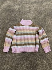 OshKosh Bgosh NWT Girls Size 6 Striped Mock Neck Chunky Knit Sweater
