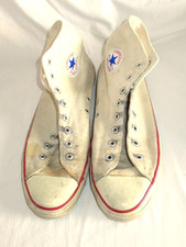 VTG 80S 90S WHITE CANVAS CHUCK TAYLOR CONVERS...