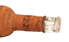 Makah Bottle Basket   20th Century  Size 7.5" H x 1.875" D Hand Wrapped Twining