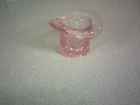 Vintage Fenton Miniature Daisy & Button Pink Top Hat (2.5 in)