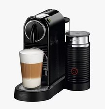Image of Nespresso CitiZ Coffee Pod Machine wiht Aeroccino Milk Frother Black C Grade