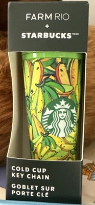 Starbucks Farm Rio Green & Yellow Banana Soft Touch Mini Tumbler Keychain