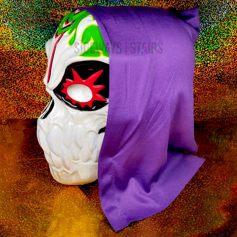 GRAVE DIGGER SKULL MASK purple hood reaper Monster Jam collectible pvc  plastic