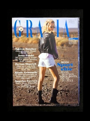 Grazia Italia Magazin 15. März 2010 Anna Falchi Ashton Kutcher