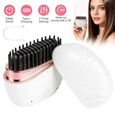 Wireless Straightening Comb Rechargeable Heating Hair Straightener Styler Brush