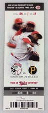 MLB 2013 09/29 Pittsburgh Pirates at Cincinnati Reds Ticket - Brandon Cumpton WP