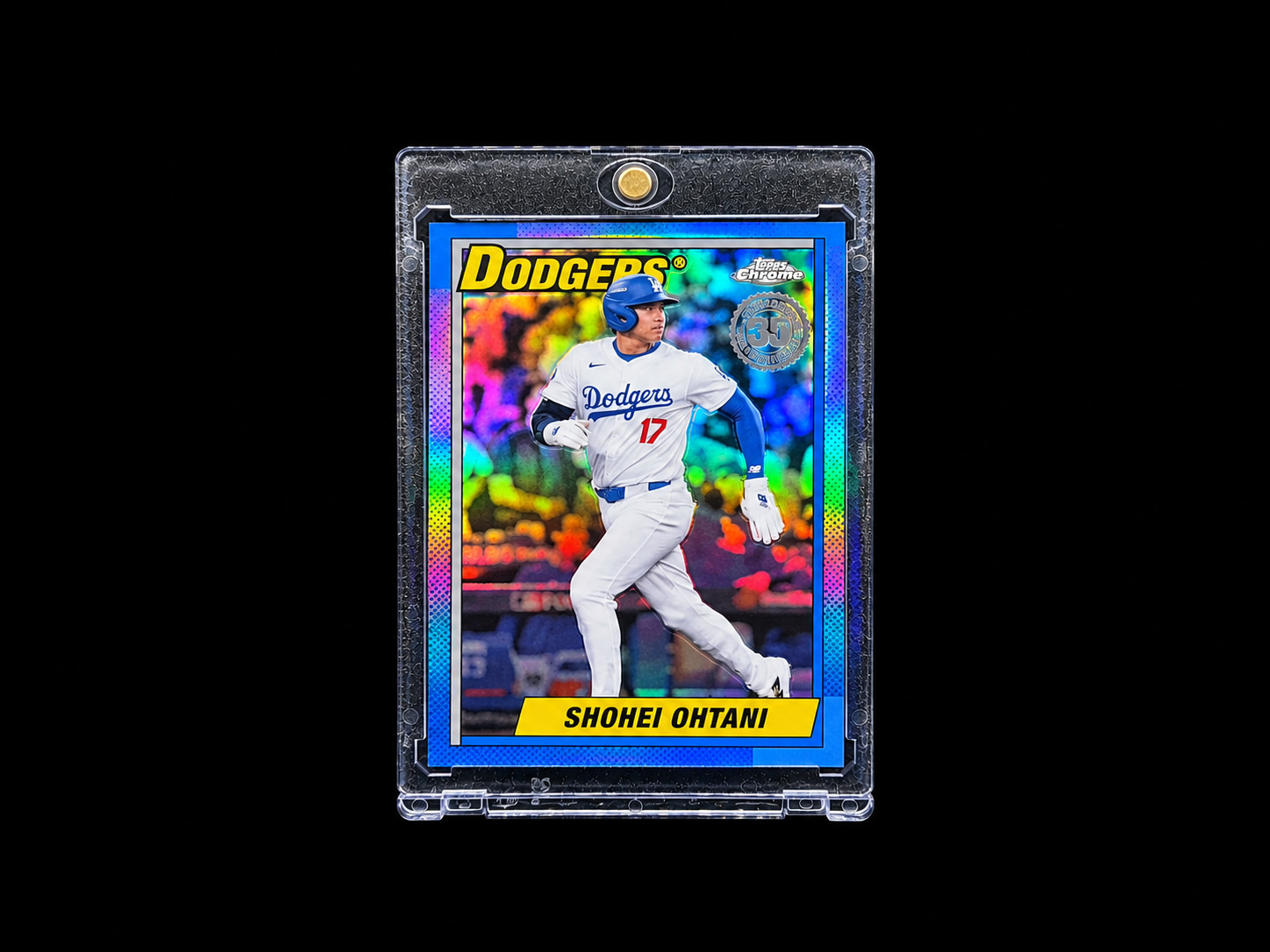SHOHEI OHTANI SILVER REFRACTOR 2025 INVESTMENT TOPPS ANNIVERSARY - Dodgers MVP
