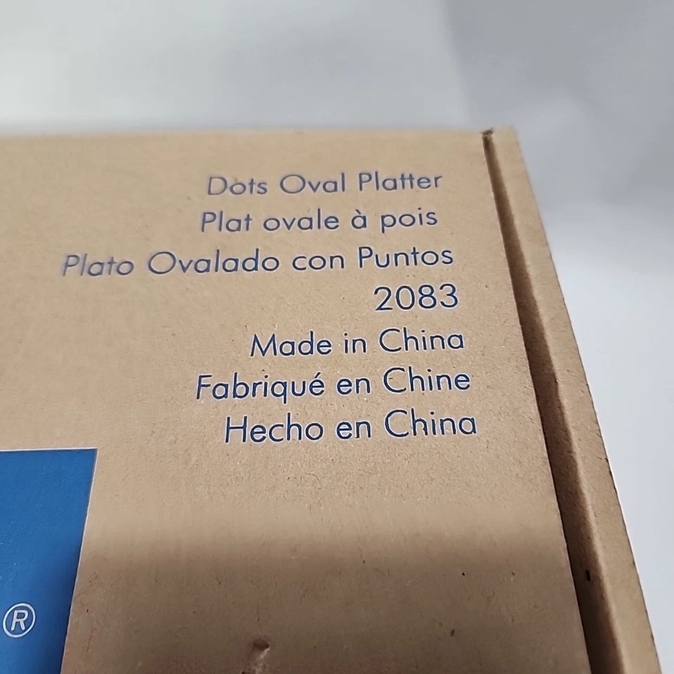 Pampered Chef Simple Additions Polka Dots White Oval Serving Platter - Image 2 of 4