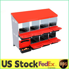 6/8/-Compartment Wall-Mounted Chicken Nest Box w/Detachable Legs for Coop,Duck