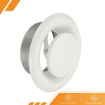 4'' Round Ceiling Diffuser Metal Wall Air Vent Vent Duct Cover Exhaust White