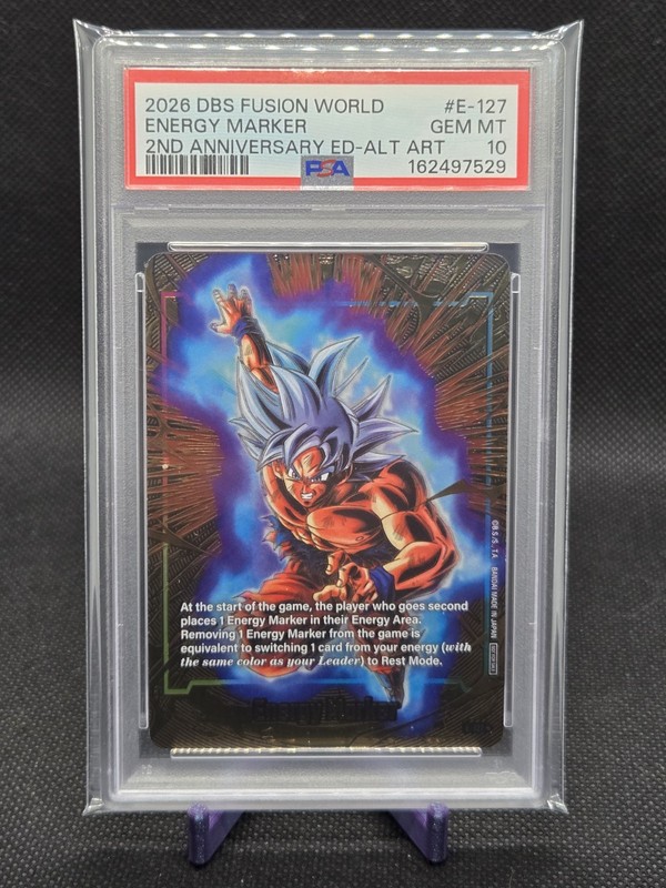PSA 10 Gold Son Goku Energy Marker E127 ALT ART DBZ FUSION WORLD PROMO