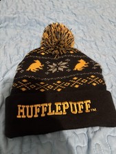 Harry Potter Hufflepuff beanie with pompom . Fast Ship