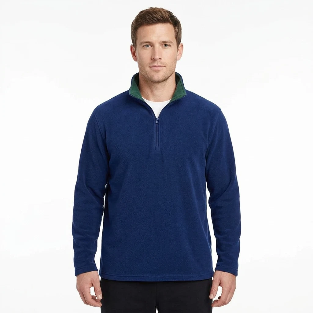 Vintage Patagonia Capilene Fleece Jacket Mens Large Blue 1/4 Zip USA Made