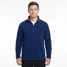 Vintage Patagonia Capilene Fleece Jacket Mens Large Blue 1/4 Zip USA Made