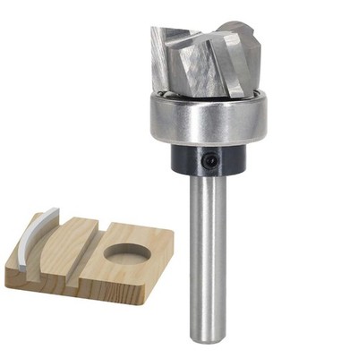 Spiral Flush Trim Router Bit 1/4 Shank, Carbide Head 3-Flute, 3/4'' Diameter, ...