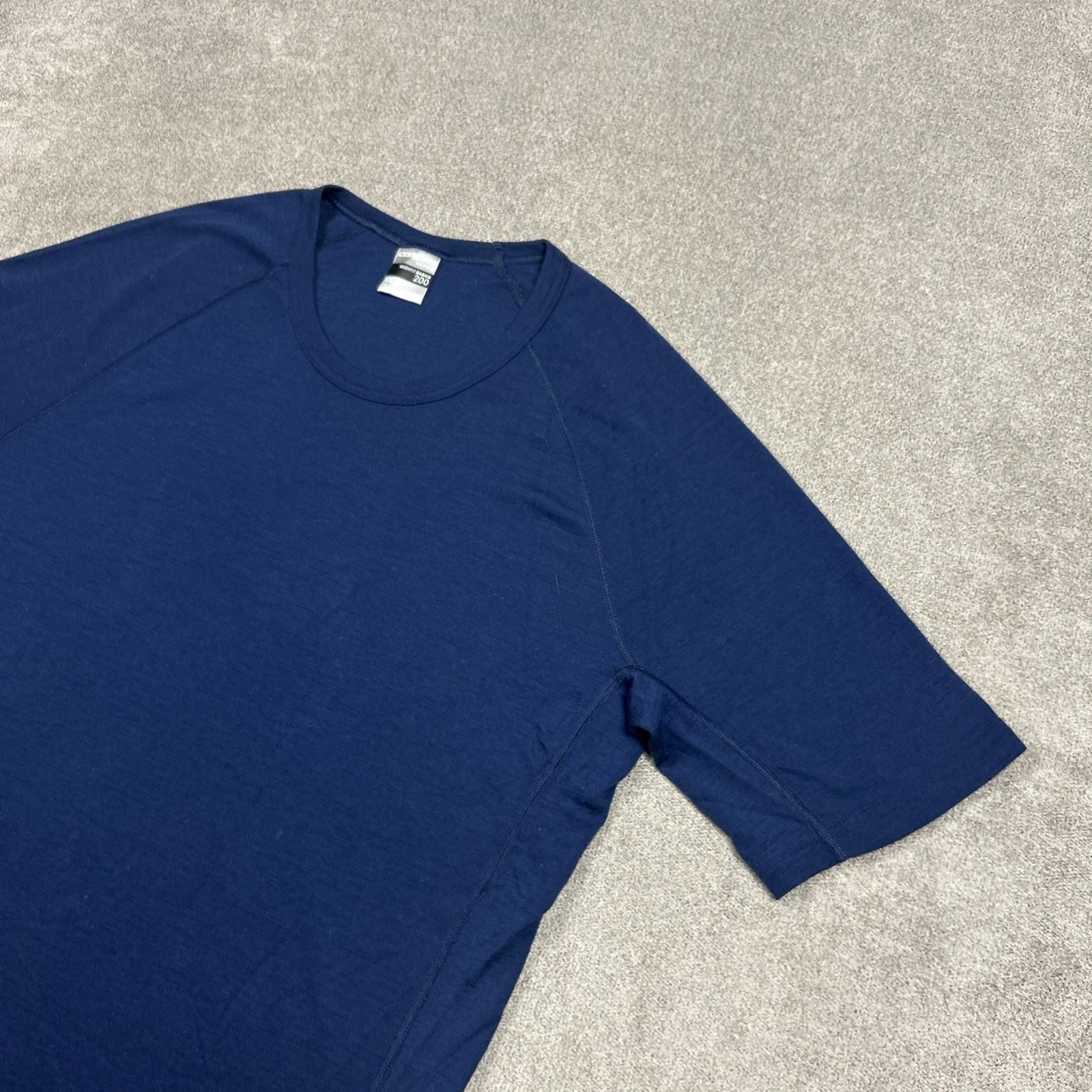 Icebreaker Merino Wool Bodyfit 200 Shirt Baselayer Mens 2XL Navy Blue Hiking