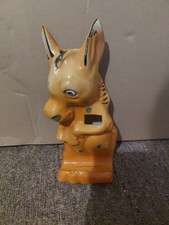 Vintage Gold Castle Porcelana Pomarańczowy Osioł Uchwyt na szczoteczkę do zębów