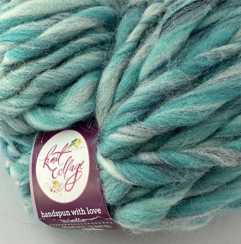 Knit Collage Sister Yarn Turquoise Heather Bundle of 2 100 yards each 215 grams - Picture 2 of 4