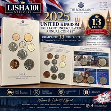 Royal Mint 2025 UK Brilliant UncirculatedAnnual Coin Set 13 Highly Collectable