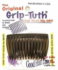  Grip-Tuth Combs 40415 Set of 2, Tortoise Shell Color 2 3/4" Wide Brown