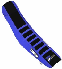 Dcor Seat Cover - Blue Sides - Black Top with Blue Ribs Motorcycle Dirt Bike