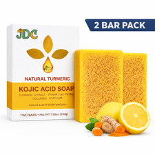 Turmeric Kojic Acid Soap Bar Vitamin C Brightening Dark Spots Acne Face Body