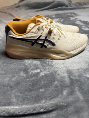 Asics Gel Resolution X Cream/Deep Ocean 1041A540-1 Men's Shoes US 8.5