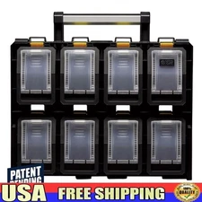 8 Compartment Wall Mount Small Parts Organizer Quick Release Heavy Duty Storage