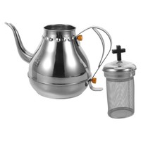  Stainless Silver Tea Pot: Vintage Teapot with Cross - 1.2L Metal Water Kettle