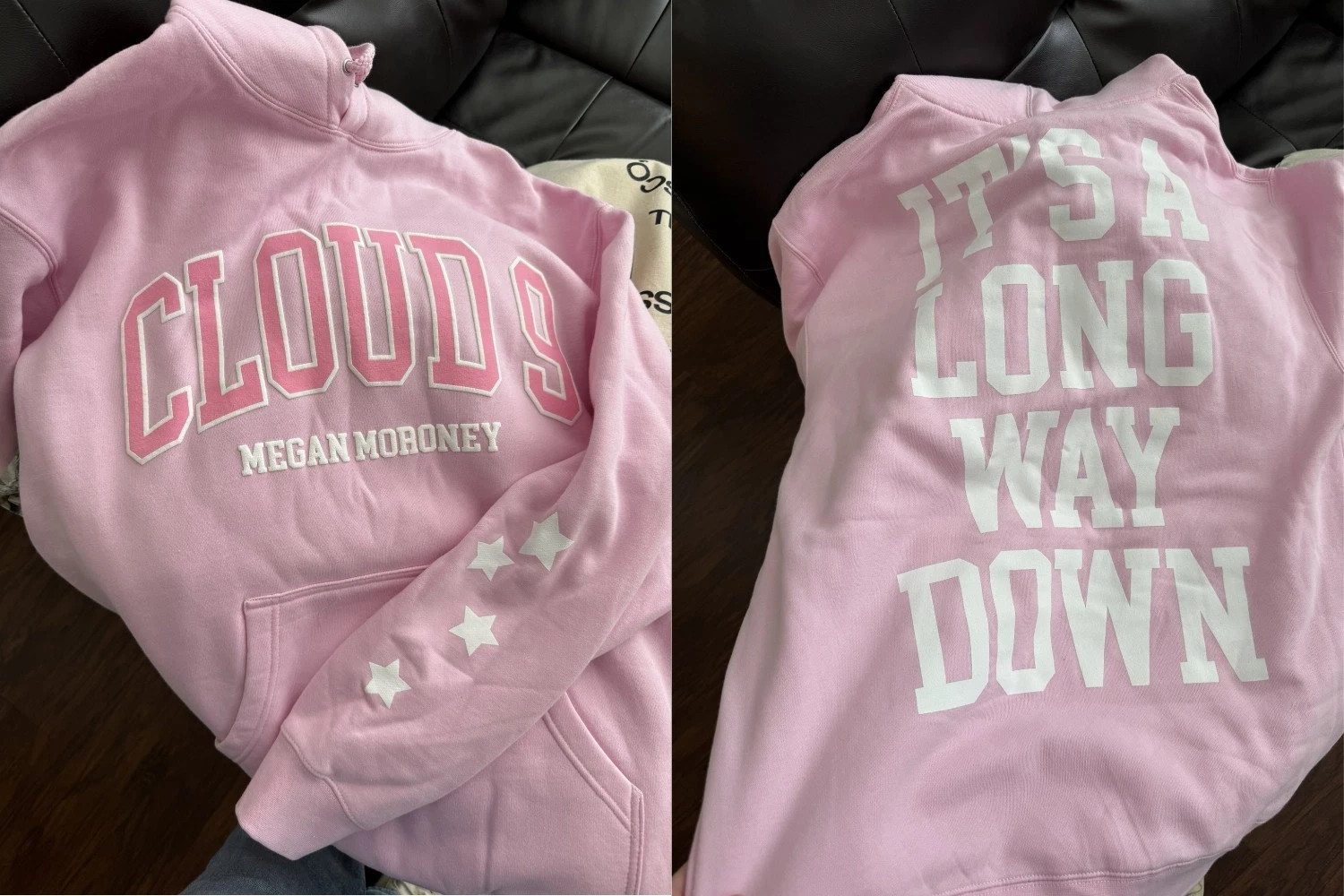 Megan Moroney It's A Long Way Down Tour 2026 Cloud 9 Light Pink Hoodie reprint-image