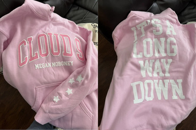 Megan Moroney It's A Long Way Down Tour 2026 Cloud 9 Light Pink Hoodie reprint