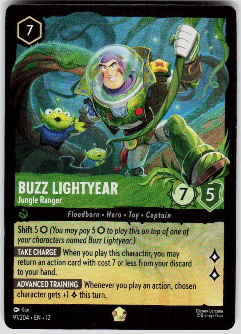 Buzz Lightyear Jungle Ranger 91/204 Wilds Unknown Disney Lorcana