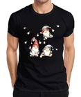 Weihnachtswichtel Weihnachten Lichterkette niedlich Skandinavisch Herren T-Shirt