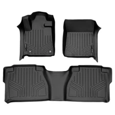 SMARTLINER SA0108/B0041 Front/Rear BLACK Floor Liners for Tundra Double Cab