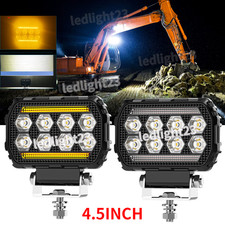 2PCS LED WORK LIGHTS fit Caterpillar Skid Steers Excavator Forklift Loader Light
