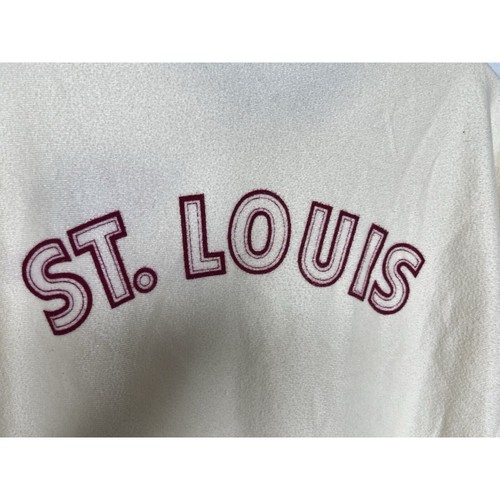 St Louis NFL Cardinals 1/4 Zip Pullover Sweater Football Sz L 42 USA Vintage 80s - Picture 5 of 9