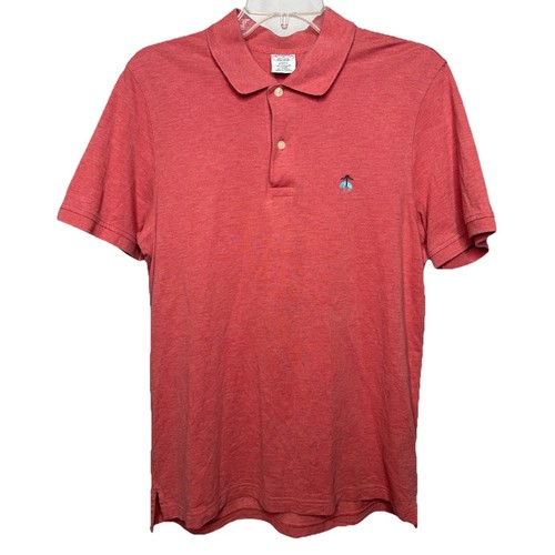 Brooks Brothers Men's Medium Red Slim Fit Short Sleeve Polo Shirt Supima Cotton - Picture 2 of 7