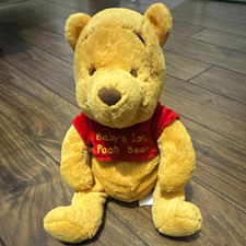 Disney Baby Winnie the Pooh "Baby's 1st Pooh Bear" Soft Plush Small Rattle/Bell