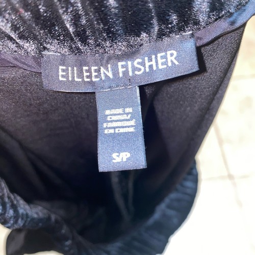 Eileen Fisher Slouchy Velvet Silk Ankle Jogger Pants Size Small - Picture 4 of 7