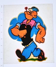 Original VINTAGE 1980s Heat Transfer | Popeye the Sailor Cartoon Iron On